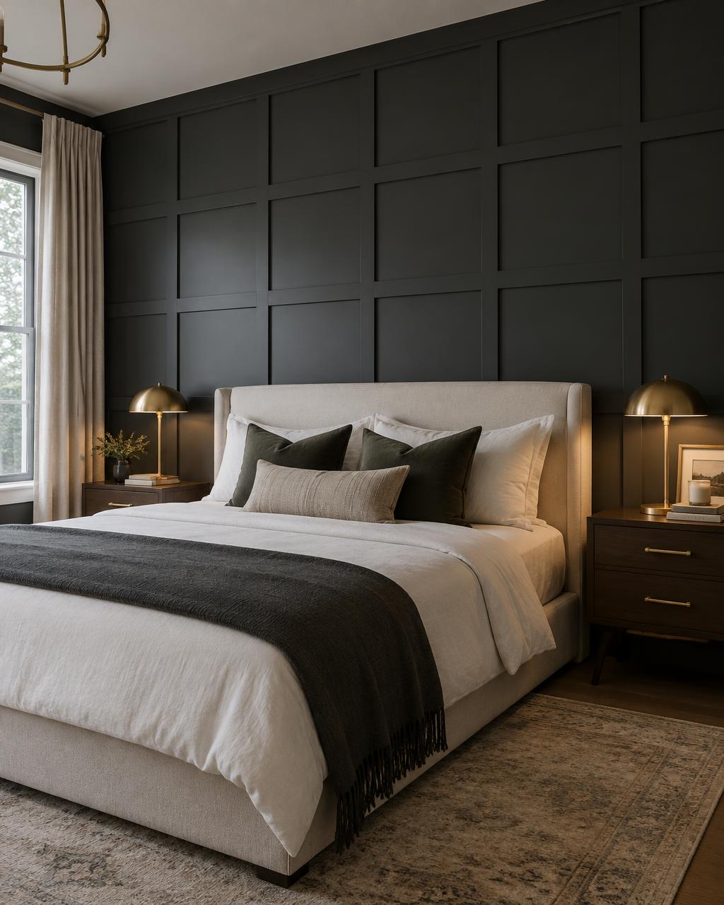 Room setting with wall panelling